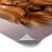 スケッチドッグカバリヤキングチャールズスパニエル犬 ポスター (角)