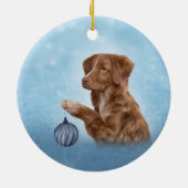 スケッチドッグノバスコシアダックトーリング セラミックオーナメント (裏面)