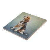 スケッチドッグビーグル7 タイル (側面)