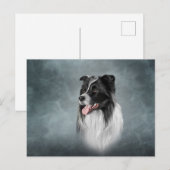 スケッチドッグブリード縁どコリー ポストカード (正面/裏面)