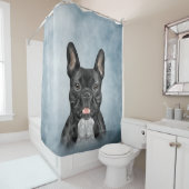 スケッチドッグ·ブルドフランスのッグ シャワーカーテン (インサイチュ)