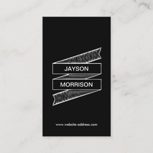 スケッチドードルスケッチリボンロゴ 名刺 (正面)