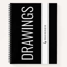 スケッチノートブックの大きパーソナライズされたいタイトル ノートブック