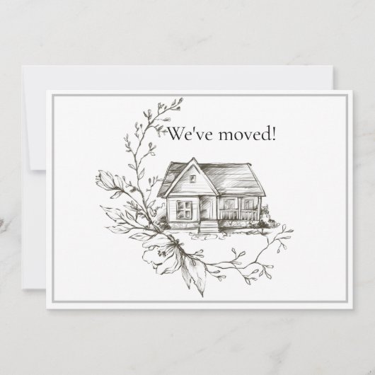 スケッチハウスブラックアンドホワイトニューアドレス 案内状 (正面)