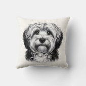 スケッチハバニーズ犬 クッション (裏面)