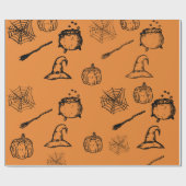 スケッチハロウィン ラッピングペーパー (フラット)