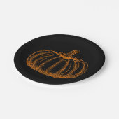 スケッチハロウィーンカボチャ ペーパープレート (アングル)