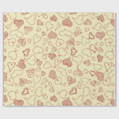 スケッチハートバレンタイン ラッピングペーパー (フラット)