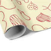 スケッチハートバレンタイン ラッピングペーパー (ロールコーナー)