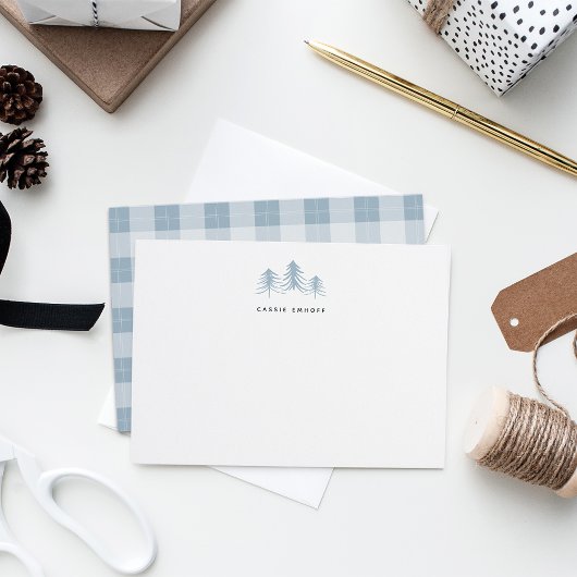 スケッチパインズパーソナライズされた休日の文房具 ノートカード