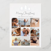 スケッチパインフォトコラージュ 箔シーズンカード (正面)