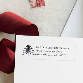 スケッチパインホリデイ差出人住所ラベル ラベル