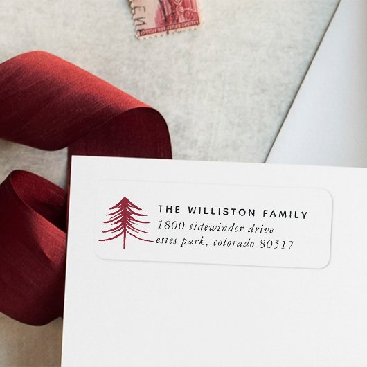 スケッチパインホリデイ差出人住所ラベル ラベル