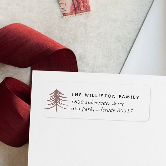 スケッチパインホリデイ差出人住所ラベル ラベル