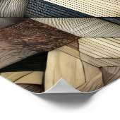 スケッチパステル抽象芸術モダンデザイン ポスター (角)