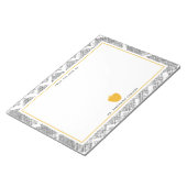 スケッチパターンイエローアップル先生 ノートパッド (アングル)