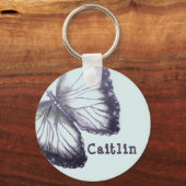 スケッチパーソナライズされた蝶 キーホルダー (正面)