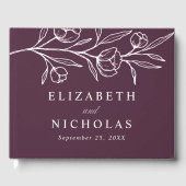 スケッチパープルフローラ結婚写真 ゲストブック (正面)
