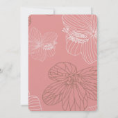 スケッチピンク結婚フローラ 招待状 (裏面)