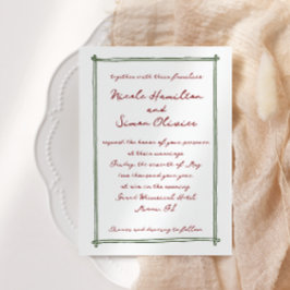 スケッチフお洒落レームの手結婚描き 招待状