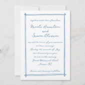 スケッチフお洒落レームの手結婚描き 招待状 (正面)