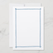 スケッチフお洒落レームの手結婚描き 招待状 (裏面)