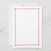 スケッチフお洒落レームの手結婚描き 招待状 (裏面)