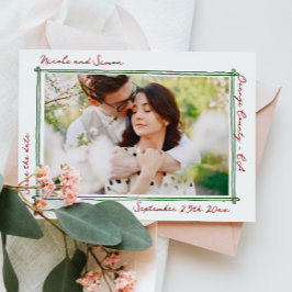 スケッチフお洒落レーム手書き写結婚真 セーブザデート