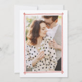 スケッチフお洒落レーム手書き写結婚真 招待状 (裏面)