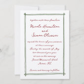 スケッチフお洒落レーム手書き写結婚真 招待状 (正面)