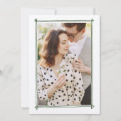 スケッチフお洒落レーム手書き写結婚真 招待状 (裏面)