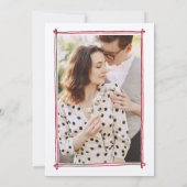 スケッチフお洒落レーム手書き写結婚真 招待状 (裏面)