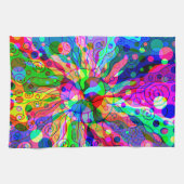 スケッチファンタジーアート – 抽象芸術ネオンシフト1 キッチンタオル (横)