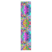 スケッチファンタジーアート – 抽象芸術ネオンシフト1 ショートテーブルランナー (正面)