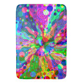 スケッチファンタジーアート – 抽象芸術ネオンシフト1 バスマット (正面縦)