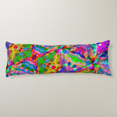 スケッチファンタジーアート – 抽象芸術ネオンシフト1 ボディピロー (裏面)