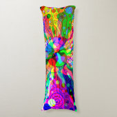 スケッチファンタジーアート – 抽象芸術ネオンシフト1 ボディピロー (正面縦)