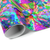 スケッチファンタジーアート – 抽象芸術ネオンシフト1 ラッピングペーパー (ロールコーナー)