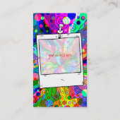 スケッチファンタジーアート – 抽象芸術ネオンシフト1 名刺 (裏面)