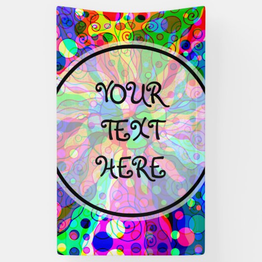 スケッチファンタジーアート – 抽象芸術ネオンシフト1 横断幕 (縦)