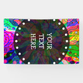 スケッチファンタジーアート – 抽象芸術ネオンシフト1 横断幕 (横)