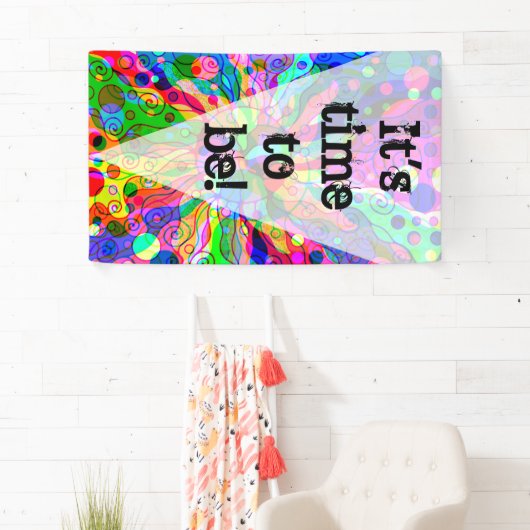 スケッチファンタジーアート – 抽象芸術ネオンシフト1 横断幕 (インサイチュ)