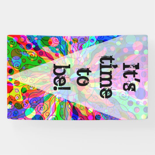 スケッチファンタジーアート – 抽象芸術ネオンシフト1 横断幕 (横)