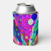 スケッチファンタジーアート – 抽象芸術ネオンシフト1 缶クーラー (缶裏面)