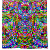 スケッチファンタジーアート – 抽象芸術ネオンシフト3 シャワーカーテン (正面)