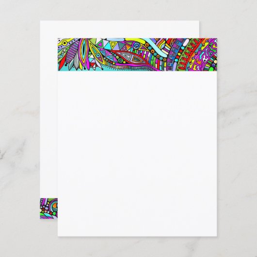 スケッチファンタジーアート – 抽象芸術花1 (正面/裏面)