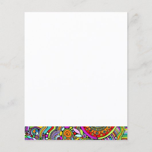 スケッチファンタジーアート – 抽象芸術花1 (裏面)