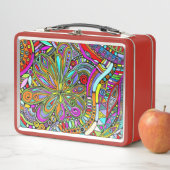スケッチファンタジーアート – 抽象芸術花1 メタルランチボックス (インサイチュ)