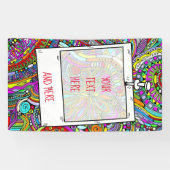 スケッチファンタジーアート – 抽象芸術花1 横断幕 (横)