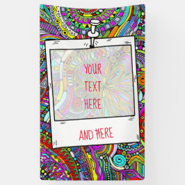 スケッチファンタジーアート – 抽象芸術花1 横断幕